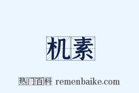 机素是什么意思的图片